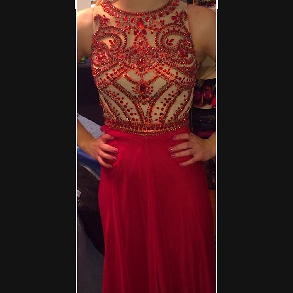 beaded formal dress